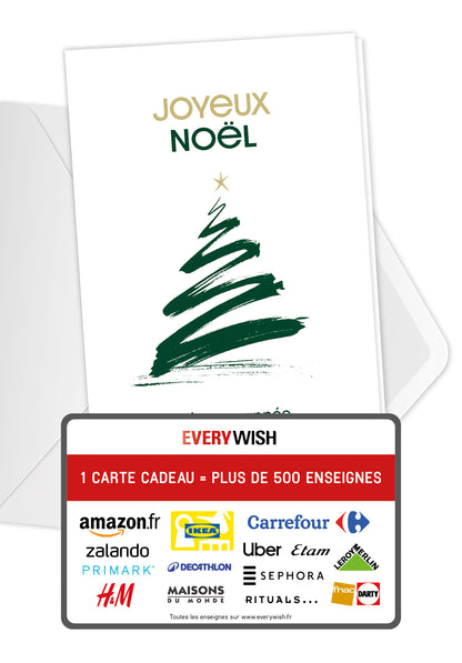 Joyeux Noël et bonne année - Sapin de Noël minimaliste