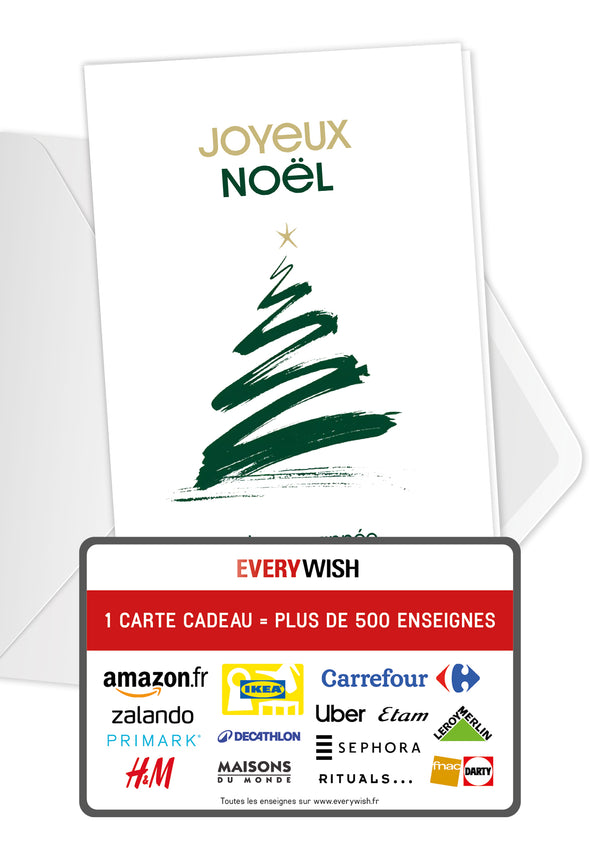 Joyeux Noël et bonne année - Sapin de Noël minimaliste