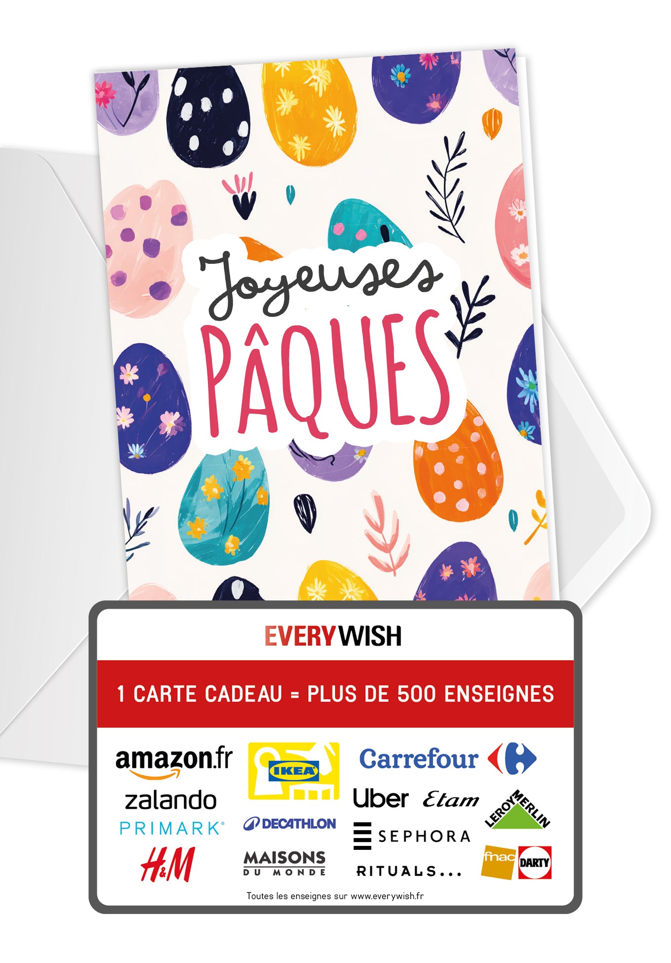 Joyeuses Pâques - Motif d'œufs coloré