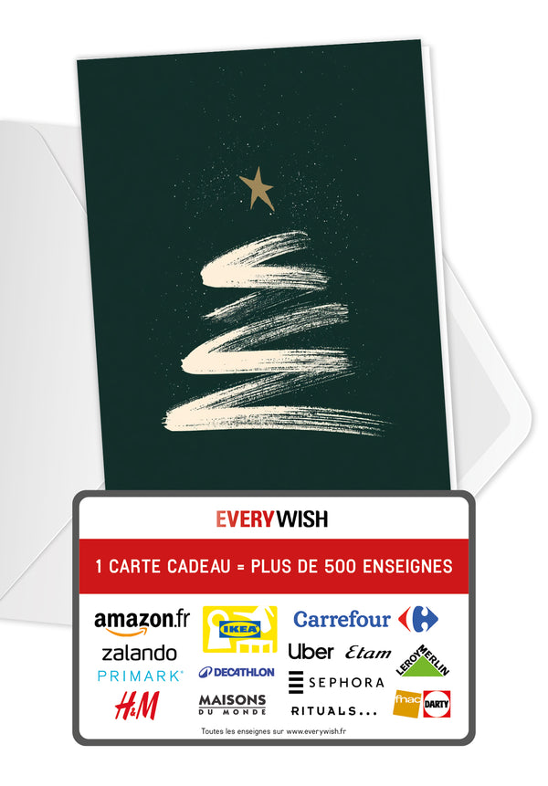 Sapin de Noël vert foncé minimaliste