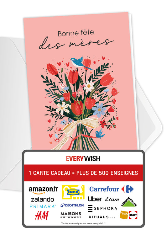 Bonne fête des mères - Bouquet Oiseau