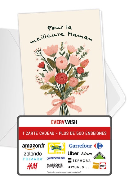 Pour la meilleure maman - Un bouquet beige