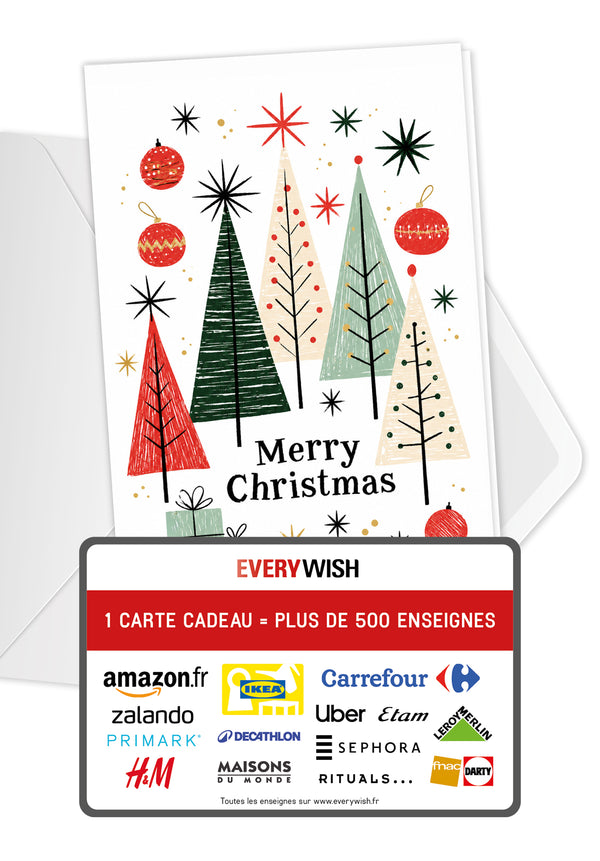 Merry Christmas - Arbres Étoiles Boules