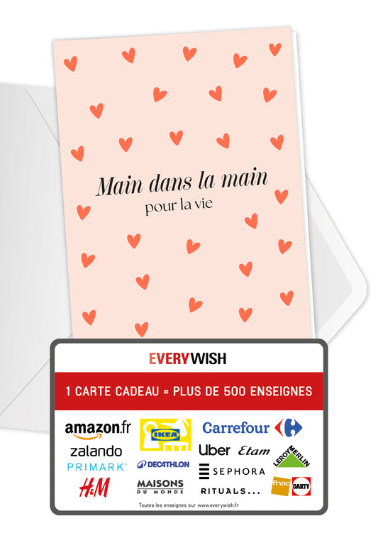 Main dans la main pour la vie - Petits cœurs