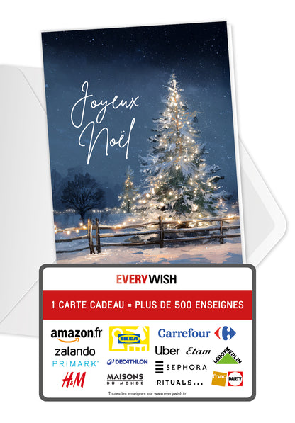 Joyeux Noël - Sapin bleu vif