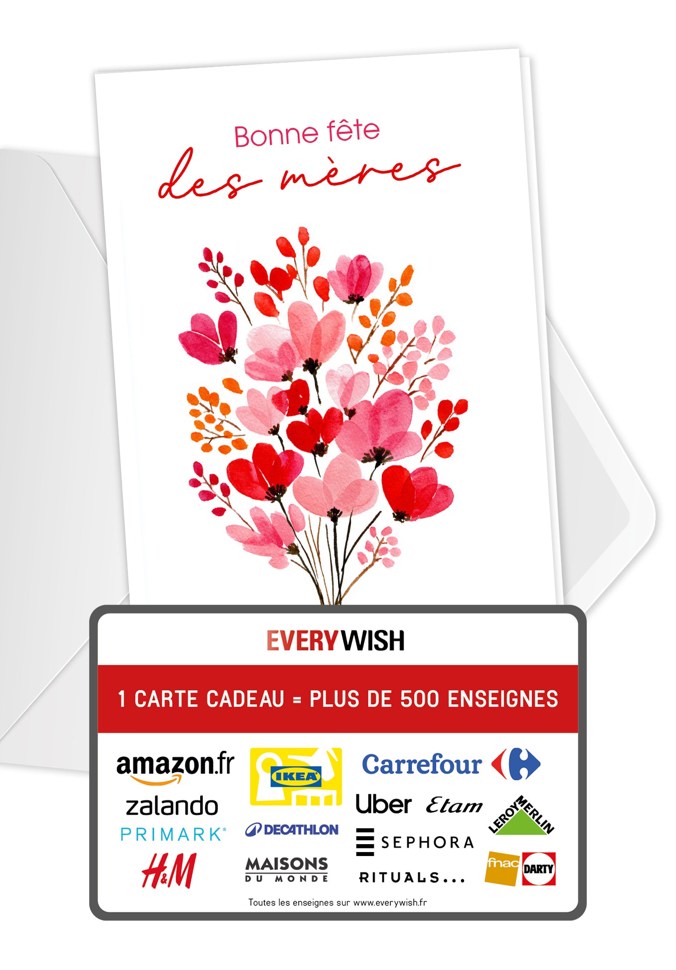 Bonne fête des mères - Bouquet rose et rouge