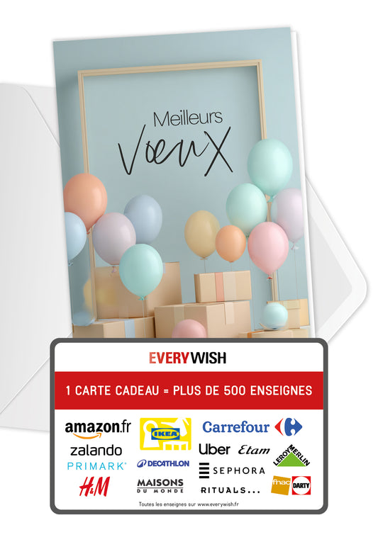 Meilleurs voux - Cartons et ballons