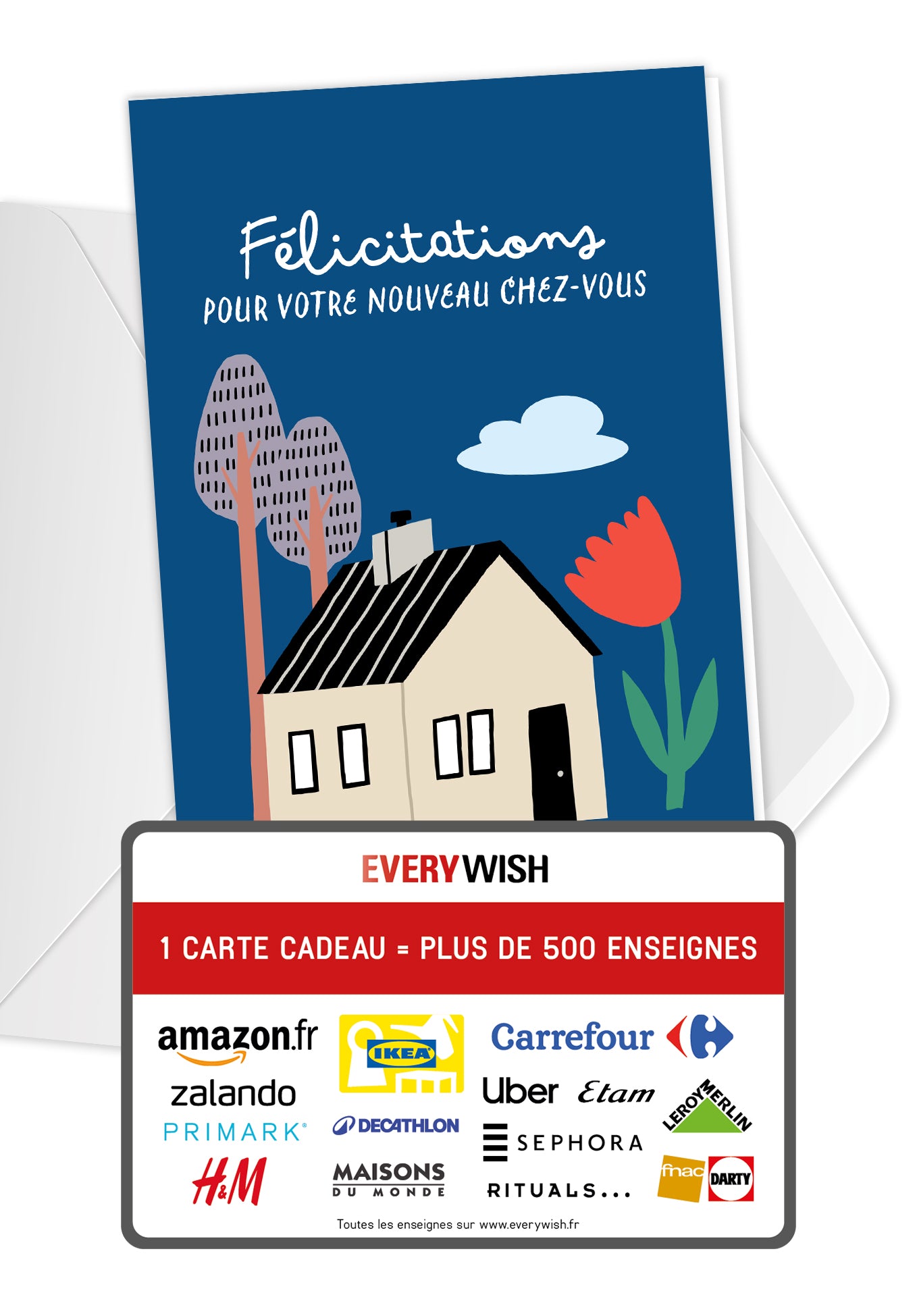 Felicitations pour votre nouveau chez-vous - Maison Fleur Bleue
