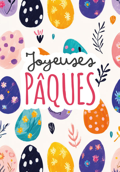 Joyeuses Pâques - Motif d'œufs coloré