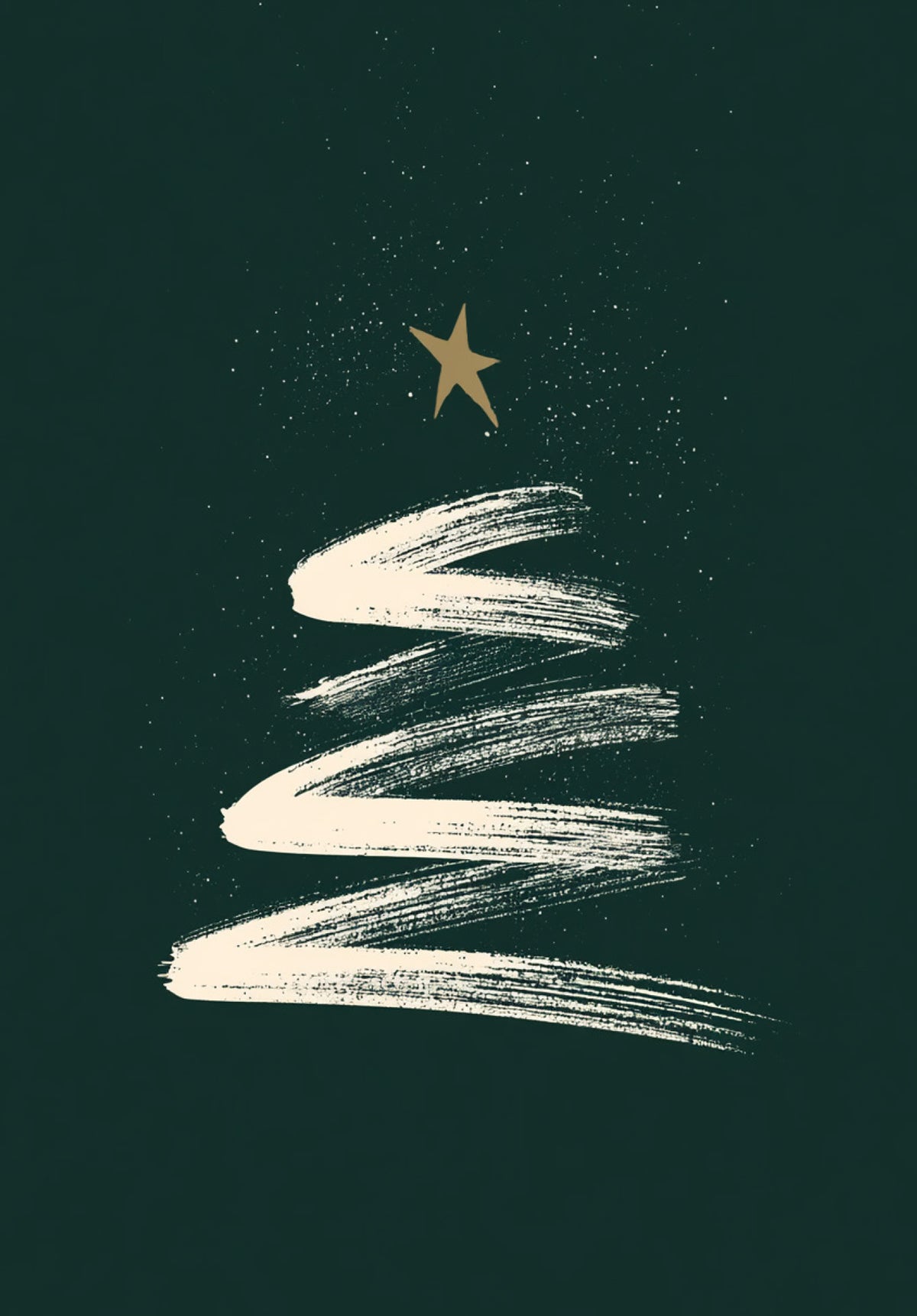 Sapin de Noël vert foncé minimaliste PDF