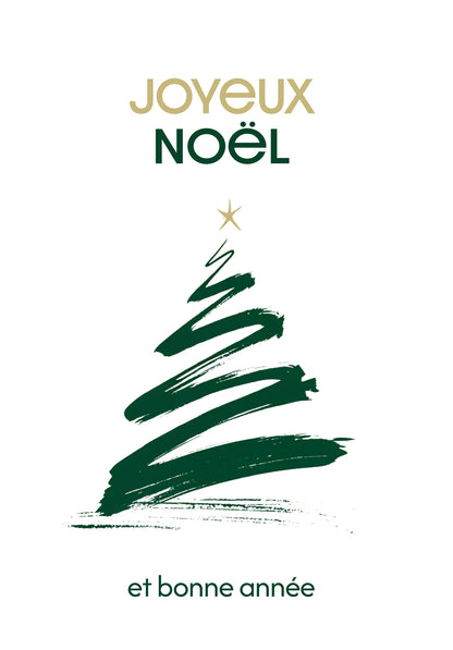 Joyeux Noël et bonne année - Sapin de Noël minimaliste