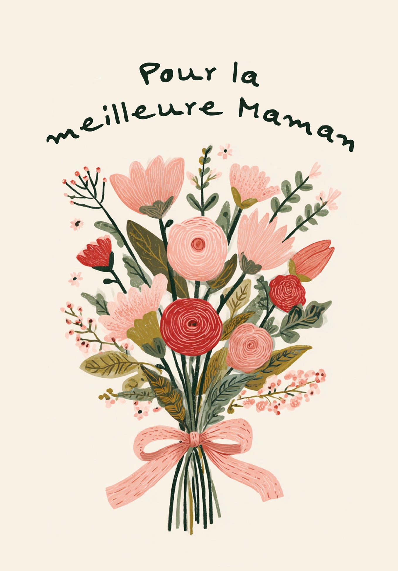Pour la meilleure maman - Un bouquet beige PDF