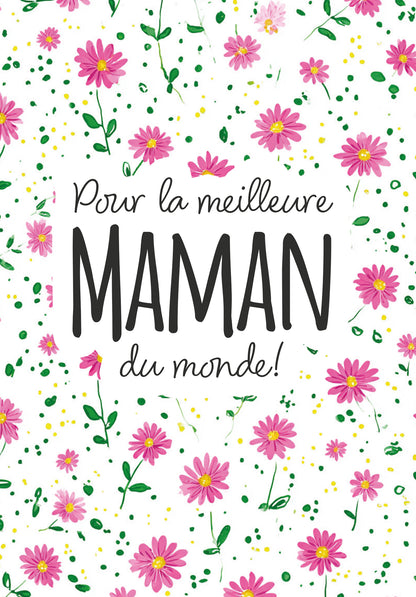 Pour la meilleure maman du monde - Motif à fleurs