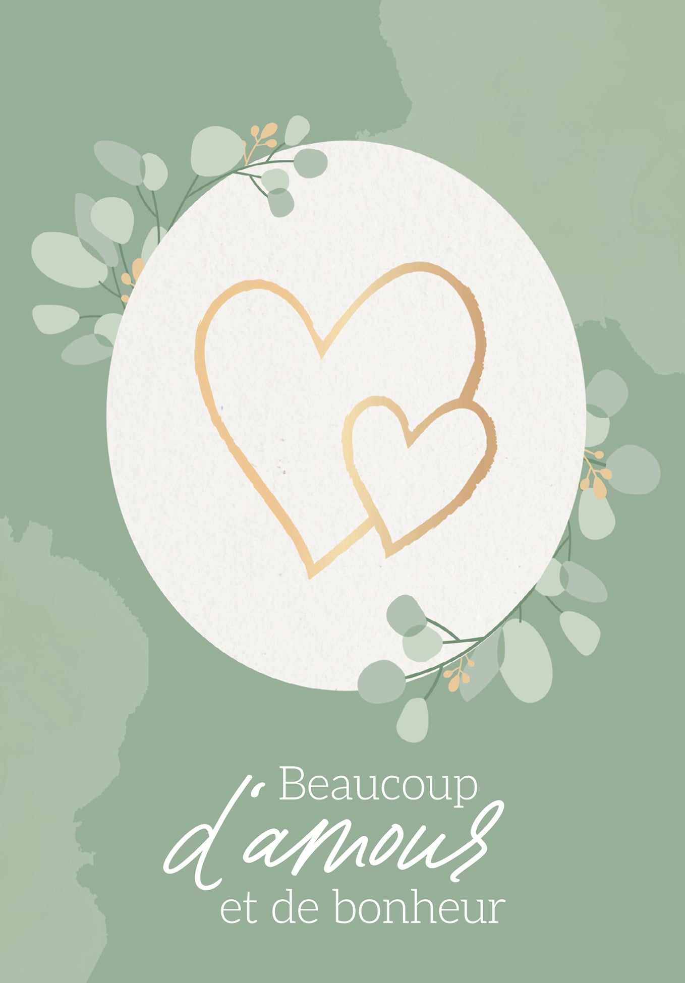 Beaucoup damour et de bonheur - Cœurs Dorés