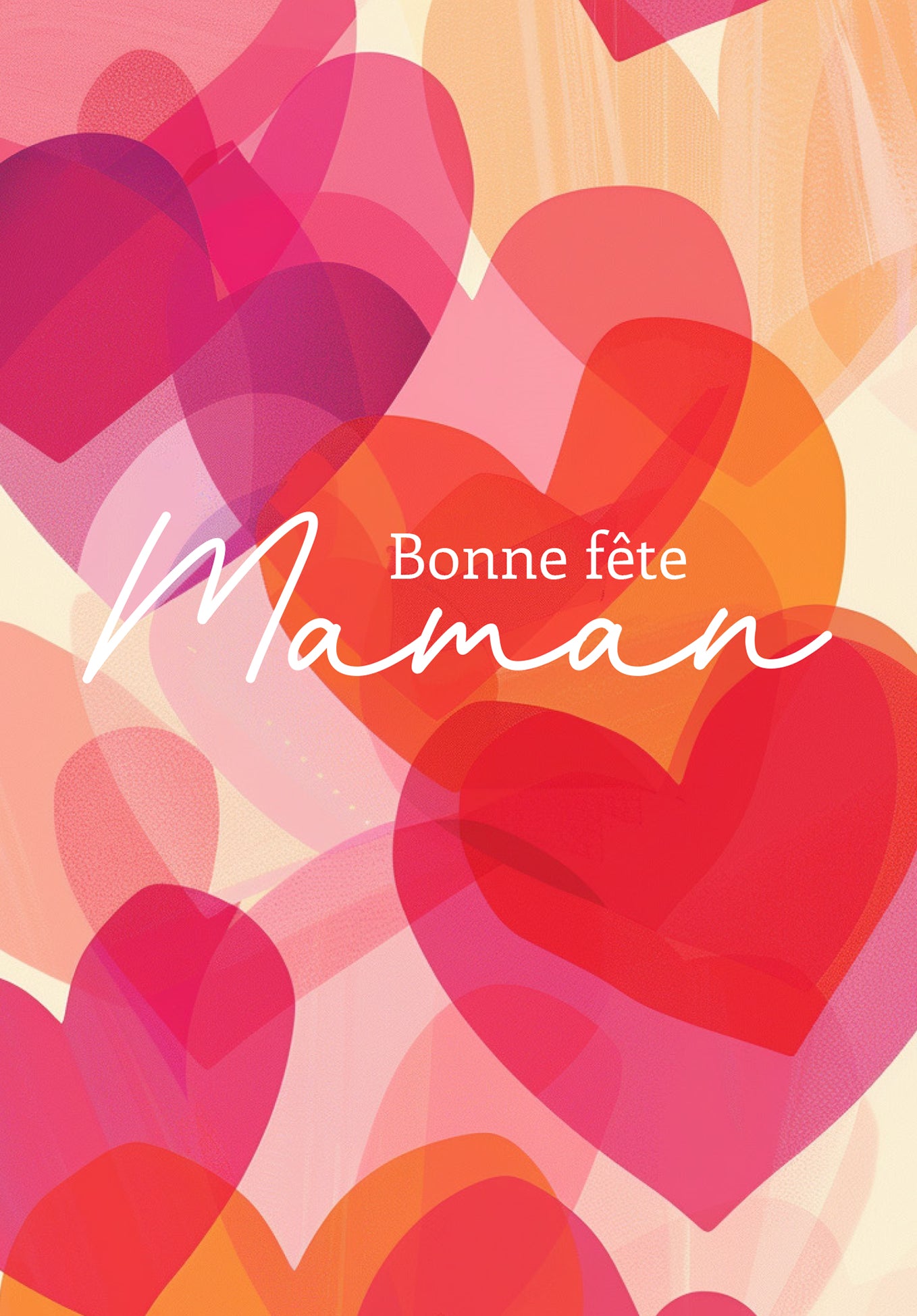 Pour la meilleure maman - Cœurs rose orange PDF