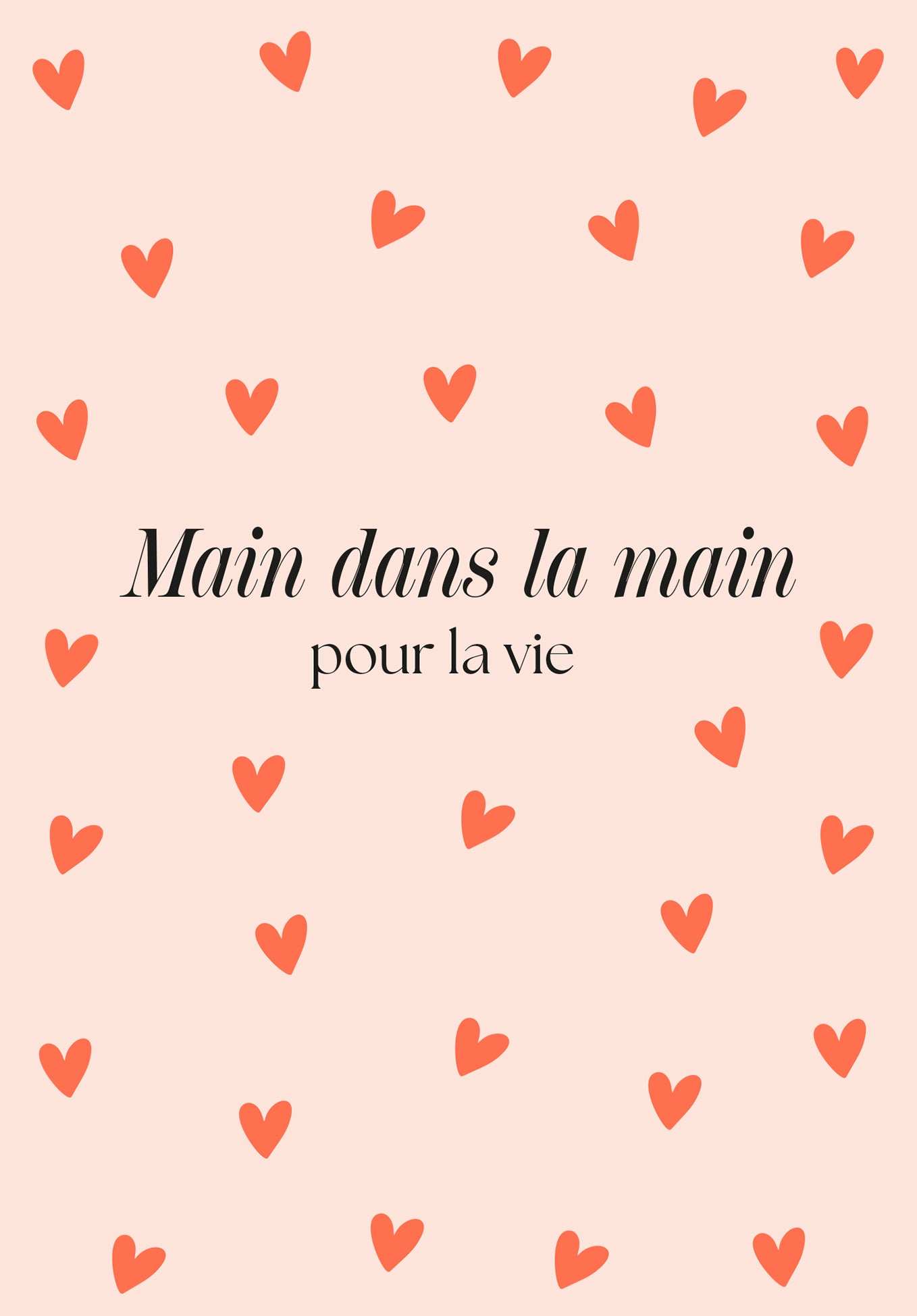 Main dans la main pour la vie - Petits cœurs
