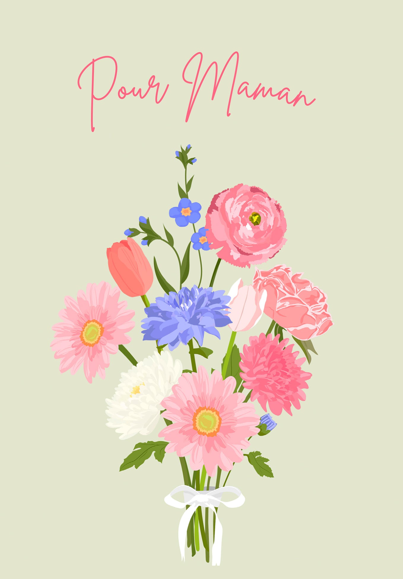 Pour maman - Un bouquet rose