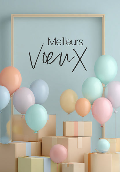 Meilleurs voux - Cartons et ballons