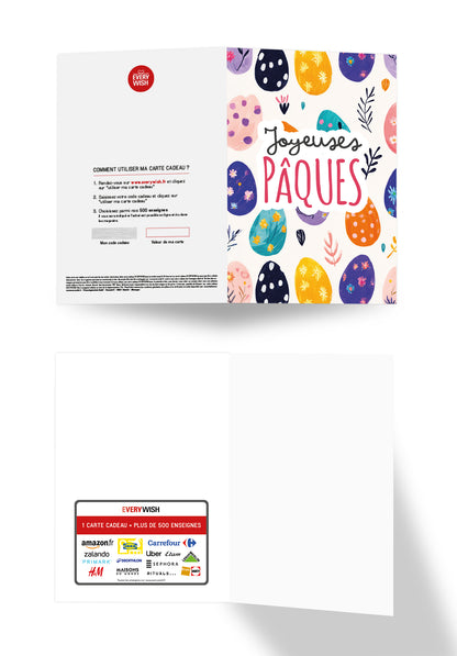 Joyeuses Pâques - Motif d'œufs coloré