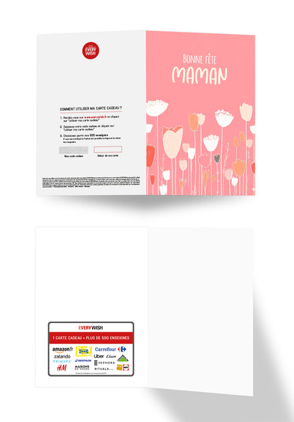 Bonne fête des mères - Un pré fleuri bleu PDF