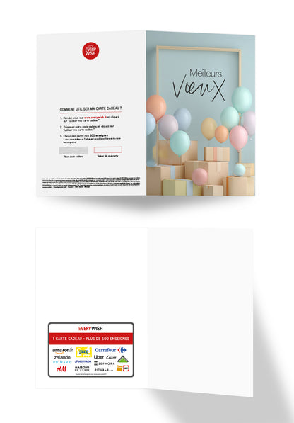 Meilleurs voux - Cartons et ballons