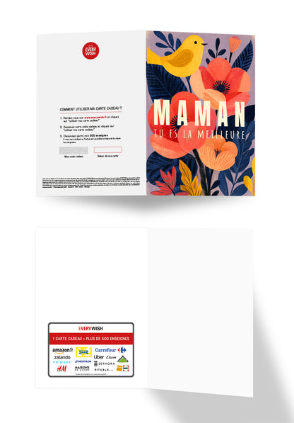 Maman tu es la meilleure - Coquelicots