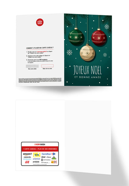 Joyeux Noël et bonne année - Boule de Noël verte PDF
