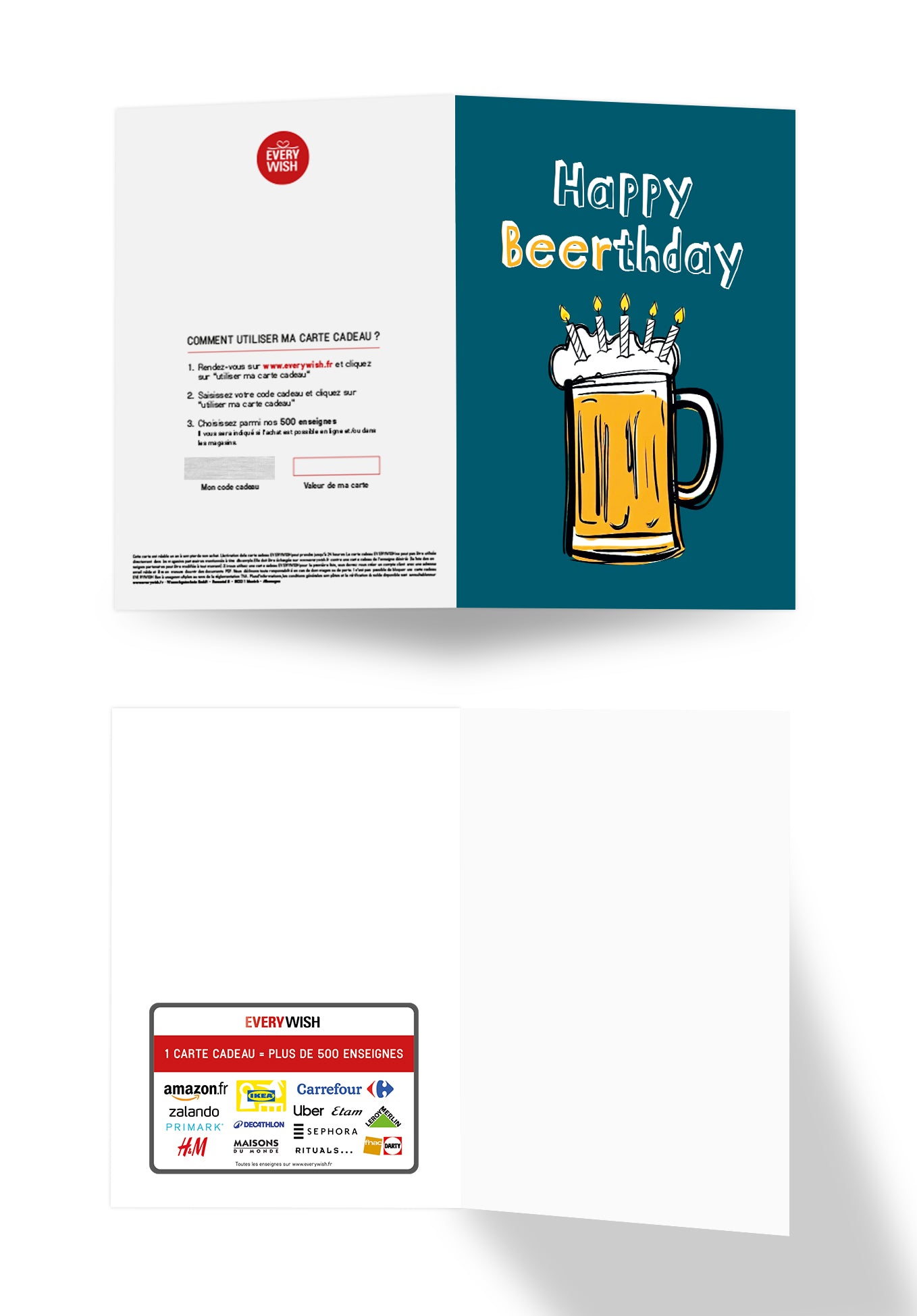 Happy Beerthday - Chope de bière avec bougies