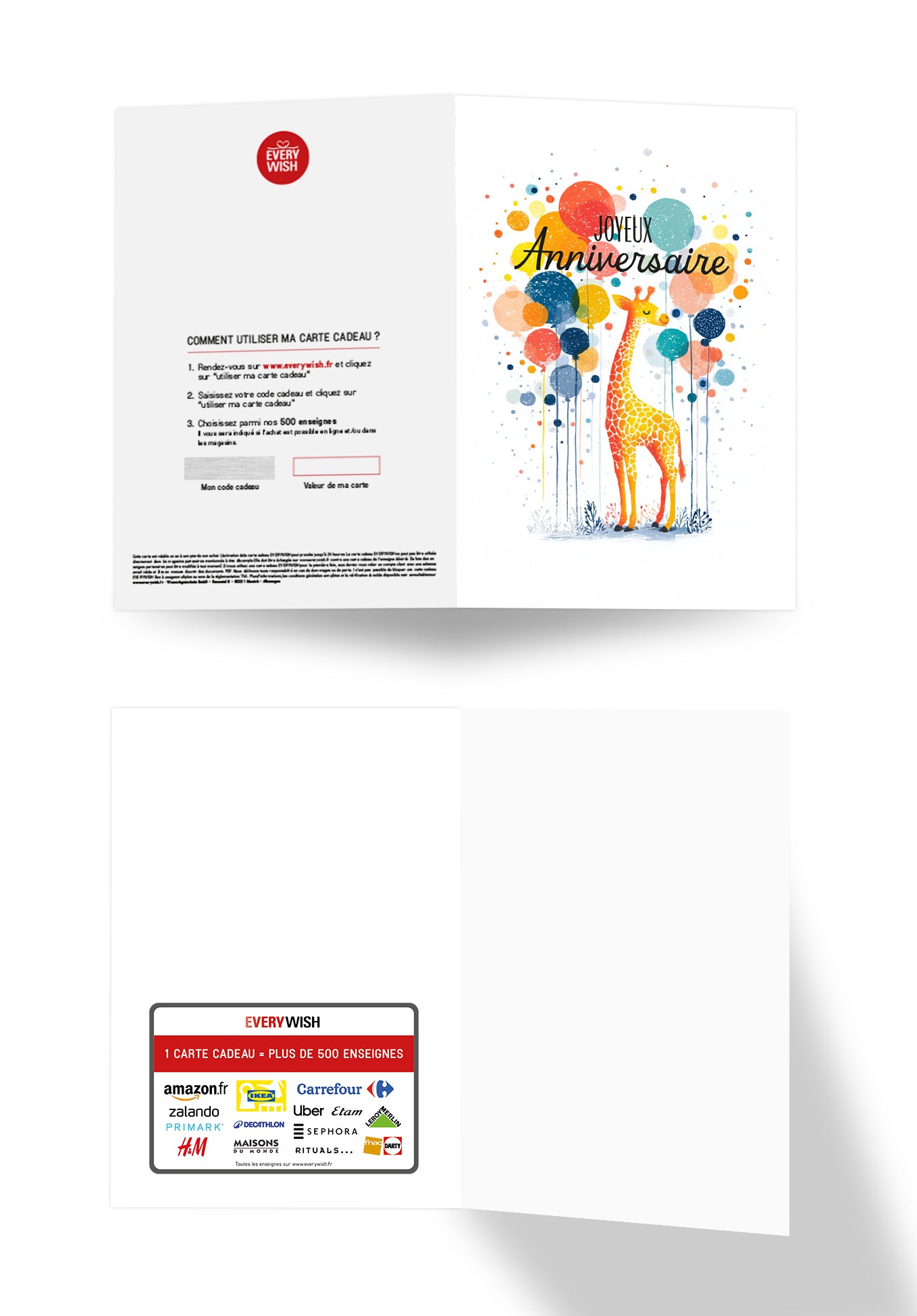 Joyeux Anniversaire - Girafe et ballons PDF
