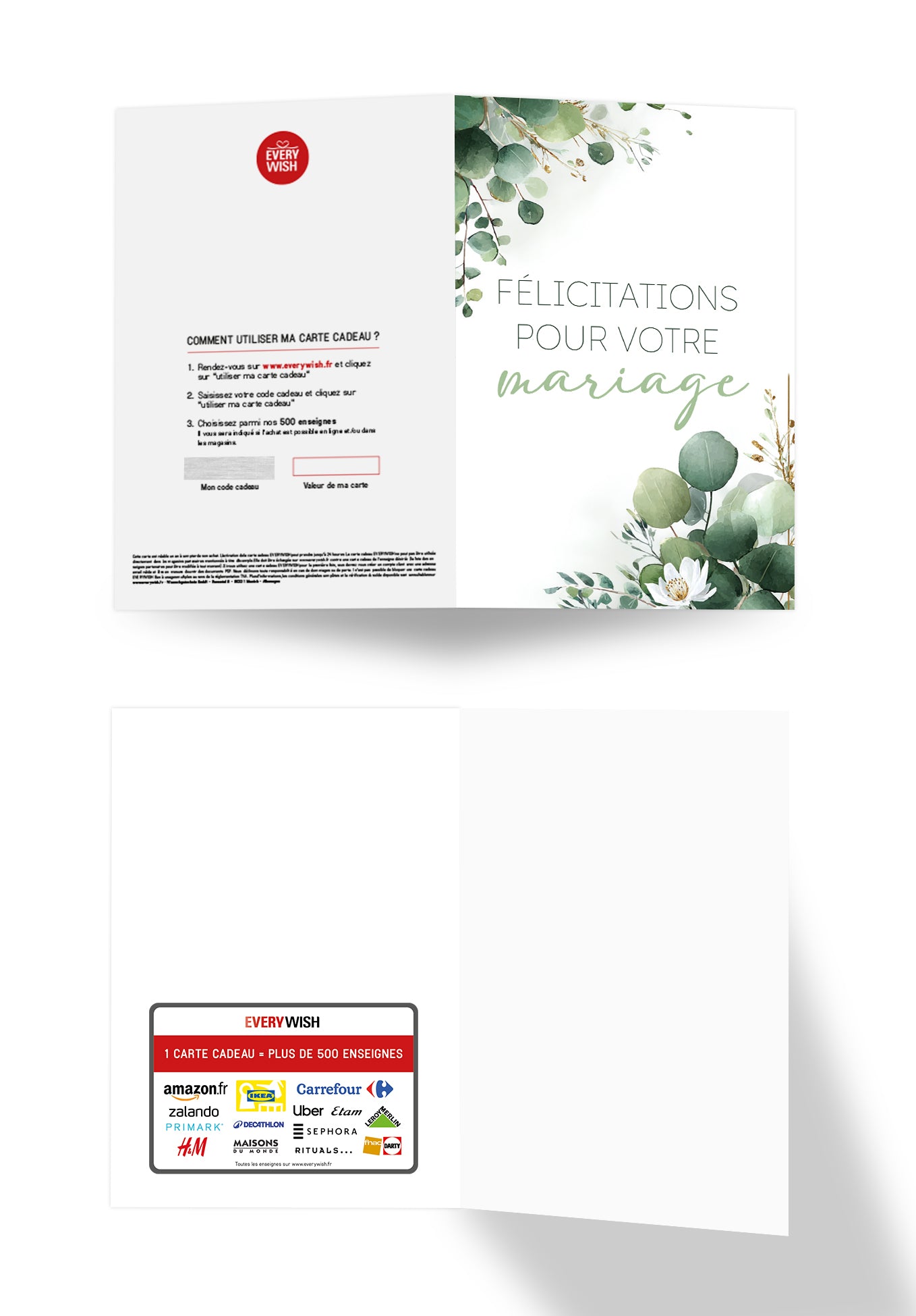 Felicitations pour votre mariage - Eucalyptus