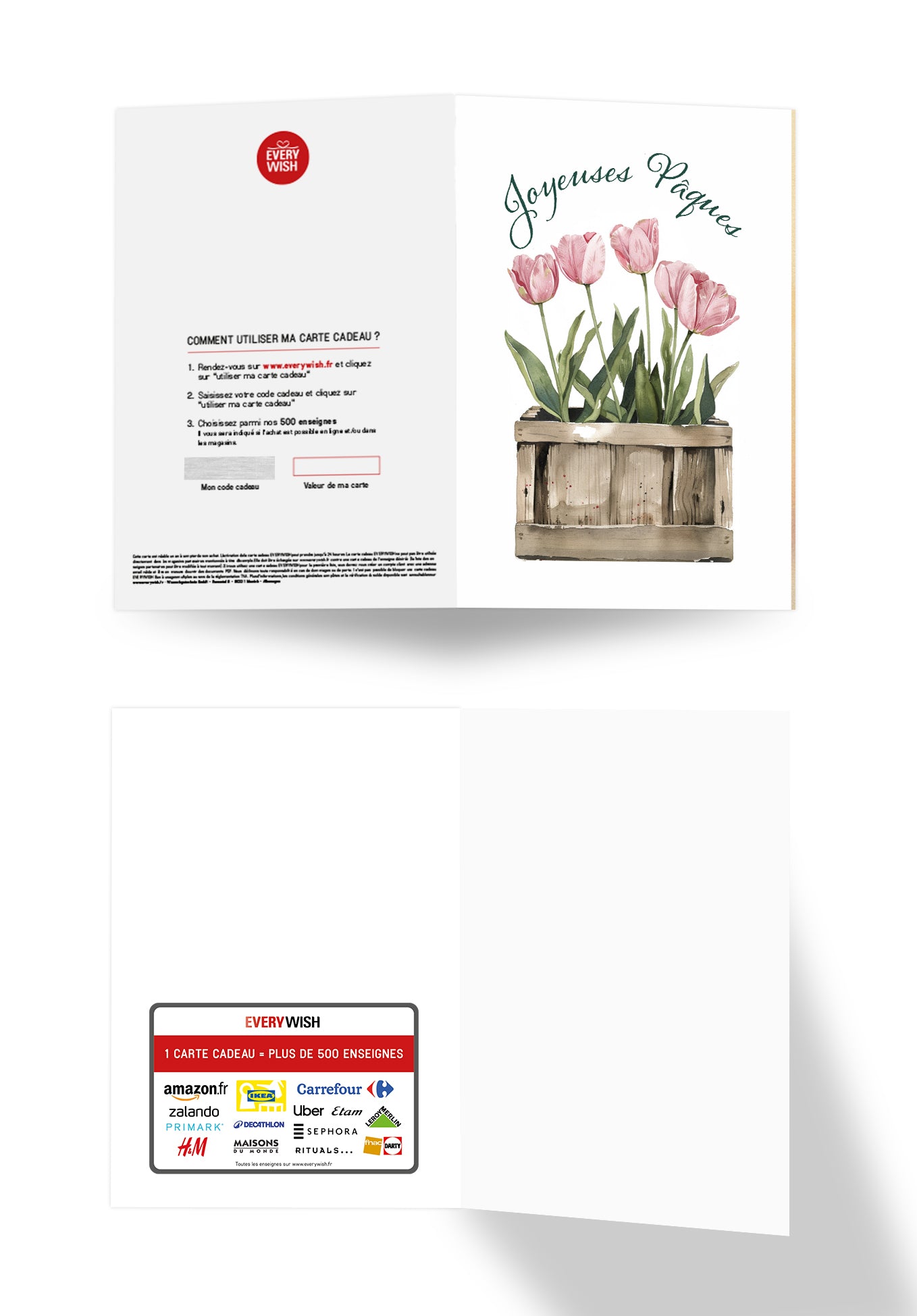 Joyeuses Pâques - Boîte de tulipes