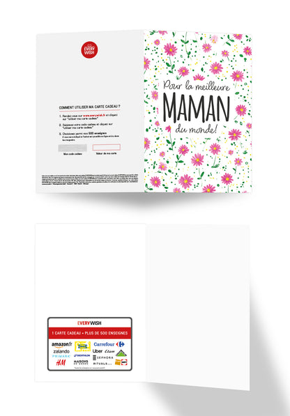 Pour la meilleure maman du monde - Motif à fleurs PDF