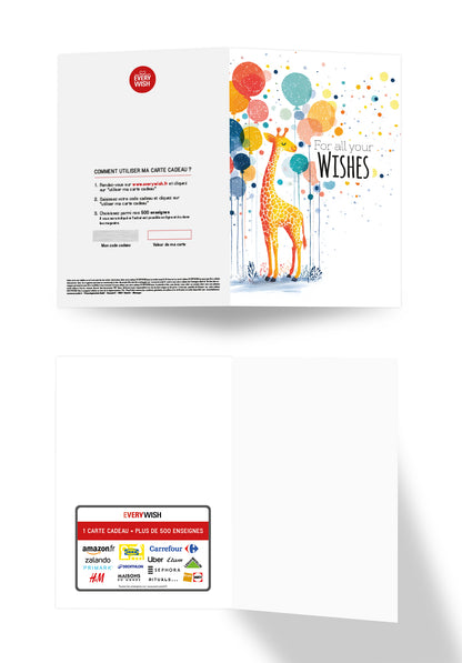 For all your Wishes - Girafe et ballons PDF