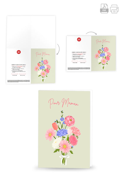 Pour maman - Un bouquet rose