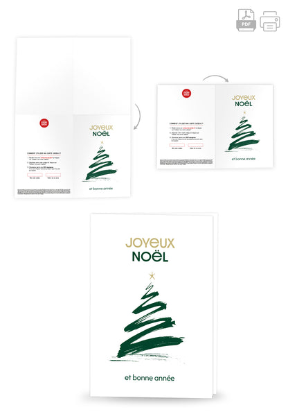 Joyeux Noël et bonne année - Sapin de Noël minimaliste PDF