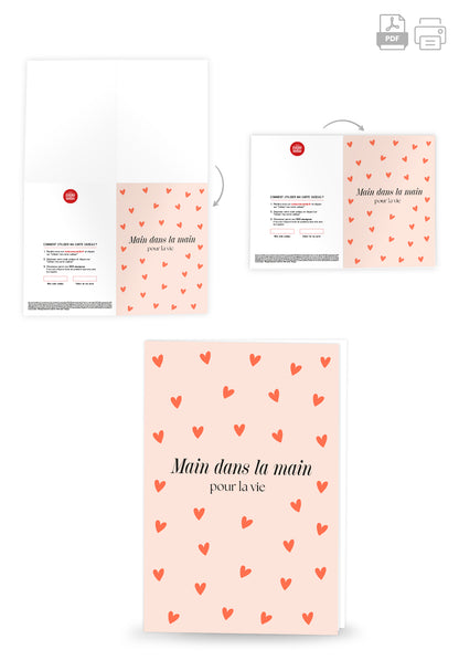 Main dans la main pour la vie - Petits cœurs