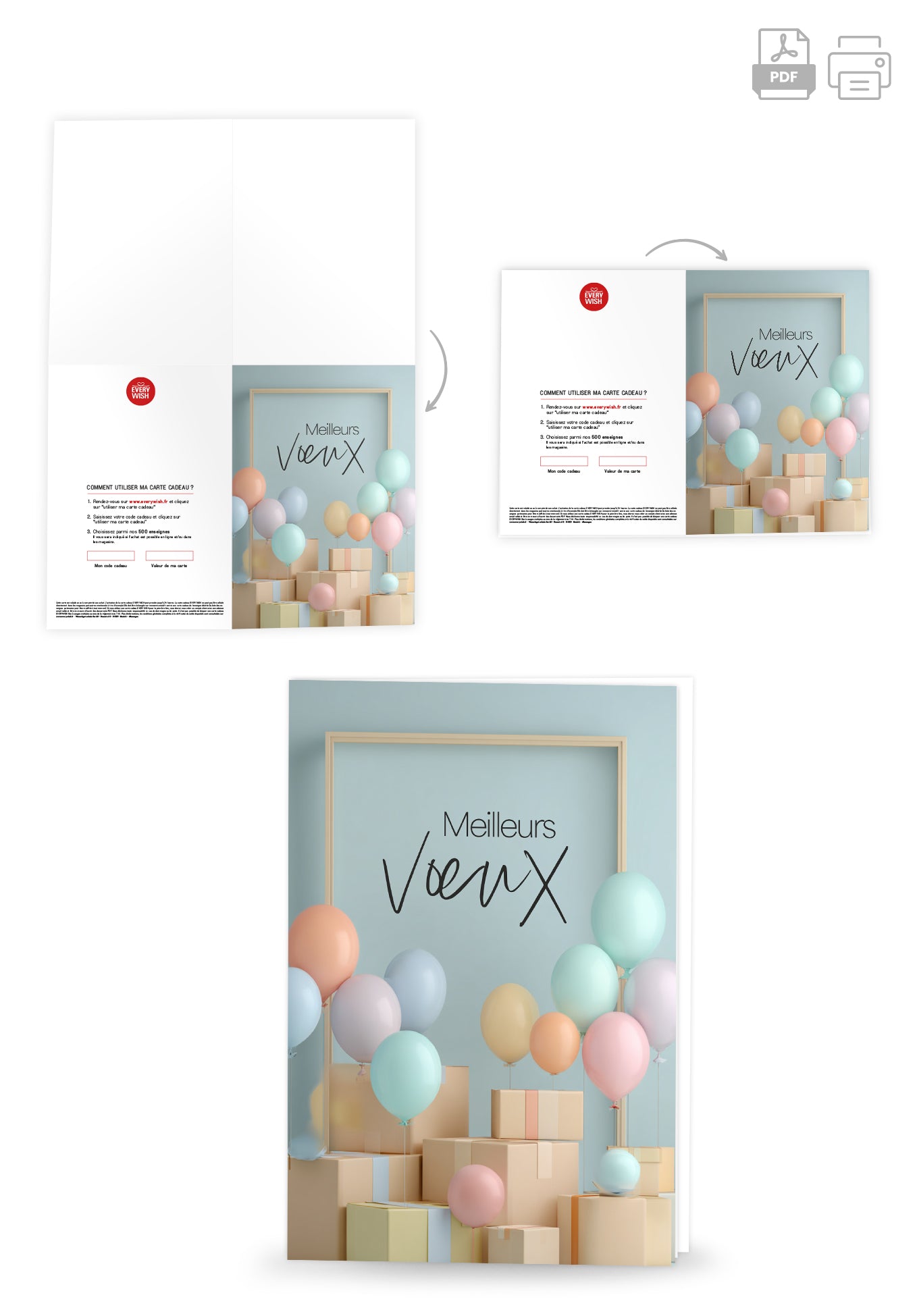 Meilleurs voux - Cartons et ballons