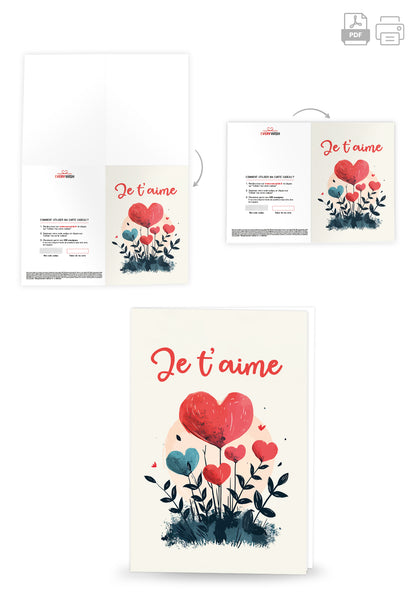 Je Taime - Fleurs en cœur PDF