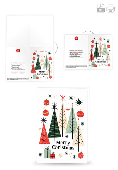 Merry Christmas - Arbres Étoiles Boules