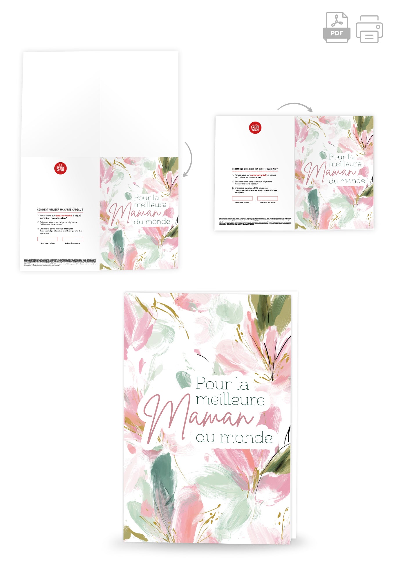 Pour la meilleure maman - Motif à fleurs PDF