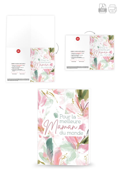 Pour la meilleure maman - Motif à fleurs PDF