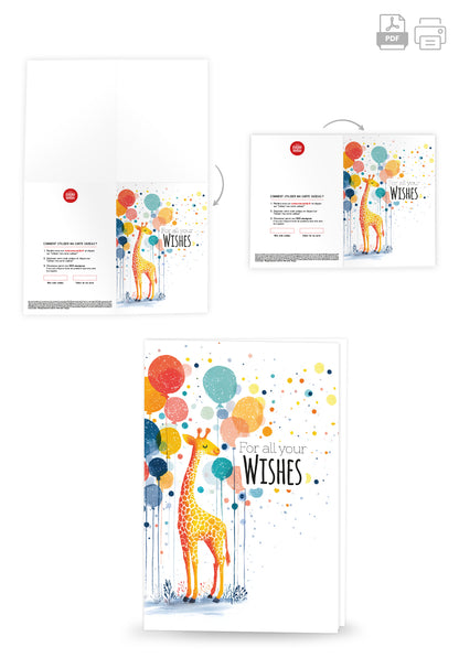 For all your Wishes - Girafe et ballons PDF