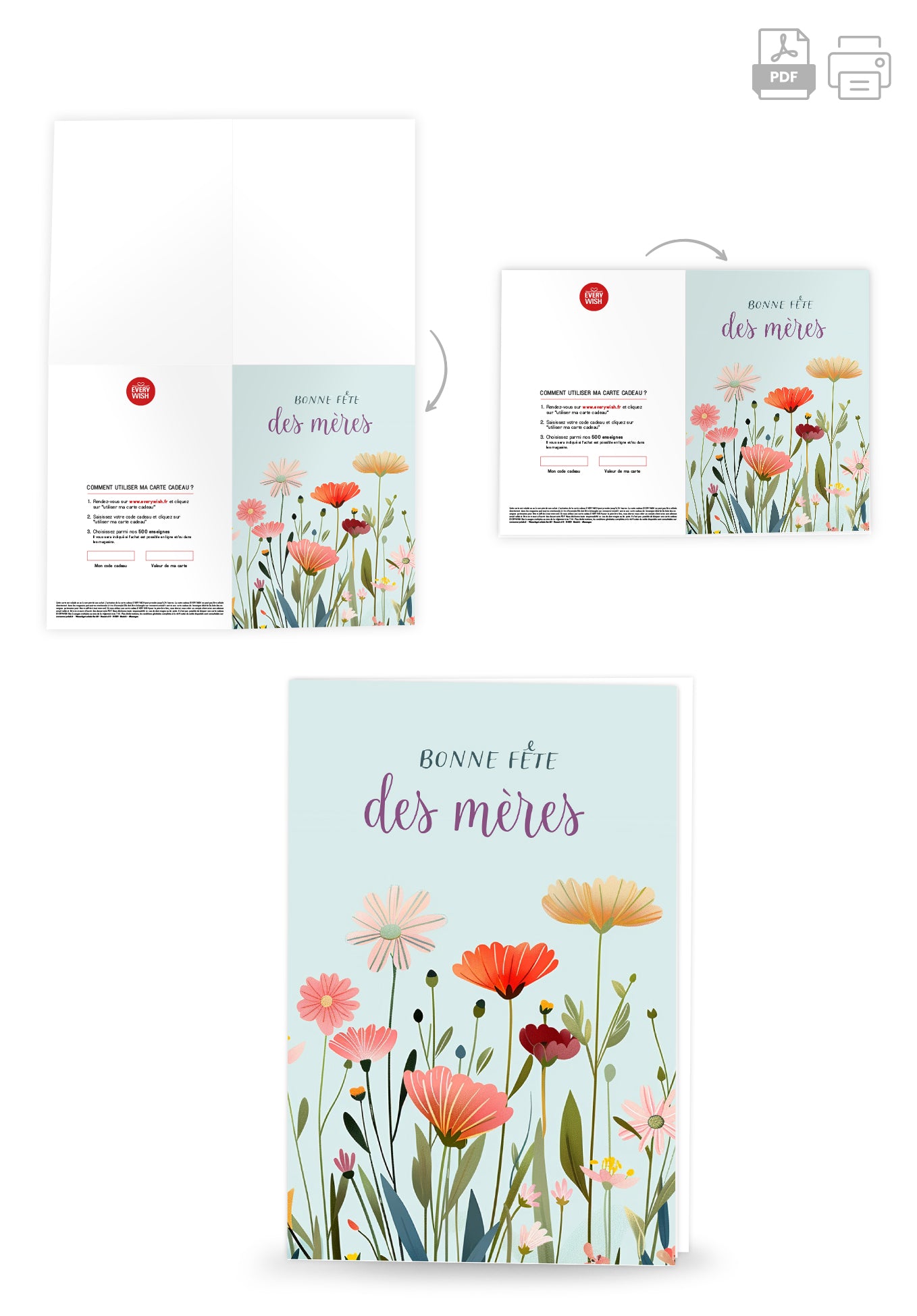 Bonne fête des mères - Un pré fleuri