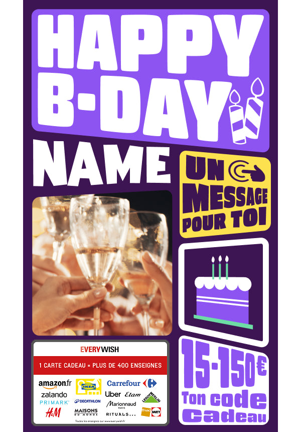 Digital - Happy B-Day - bougie