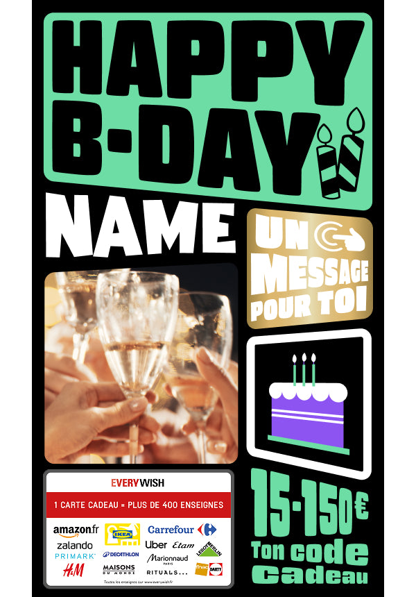 Digital - Happy B-Day - bougie