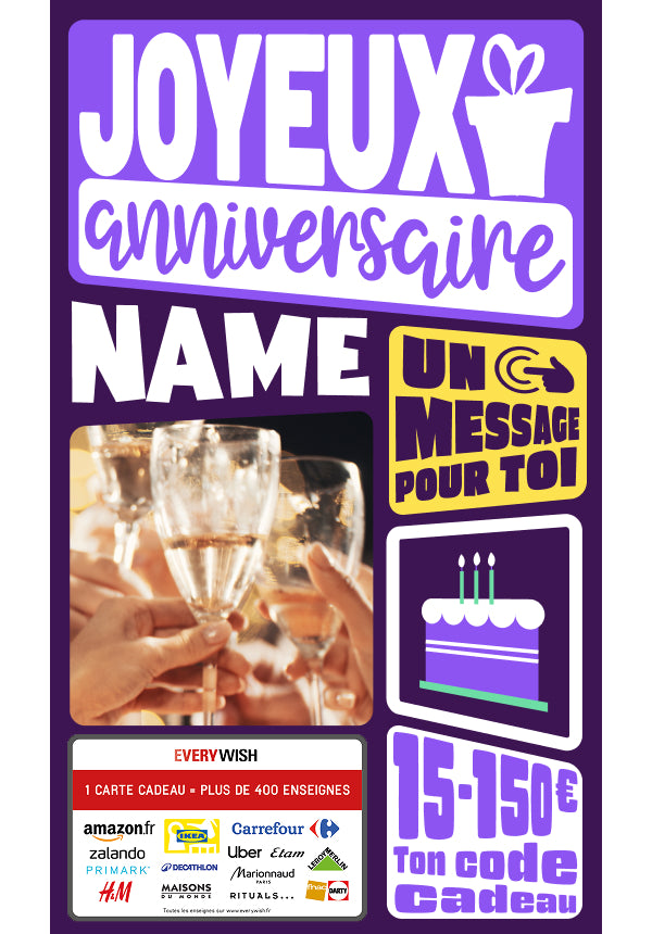 Digital - Joyeux Anniversaire - cadeau