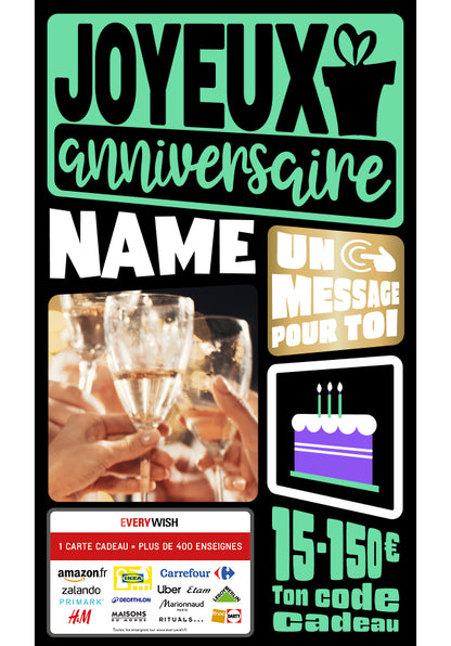 Digital - Joyeux Anniversaire - cadeau
