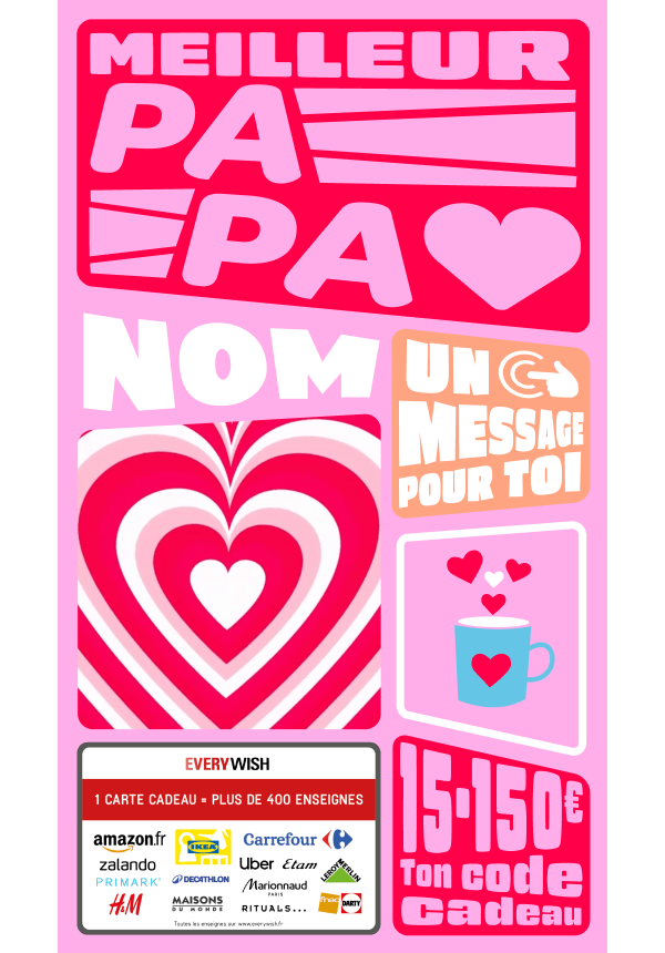 Digital - Meilleur Papa - coeur