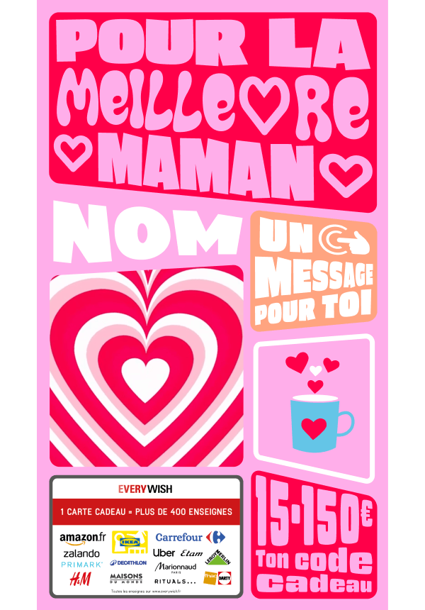 Digital - Pour la meilleure Maman - coeur