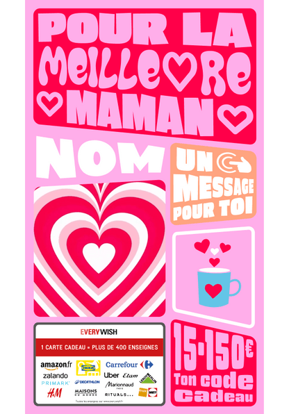 Digital - Pour la meilleure Maman - coeur